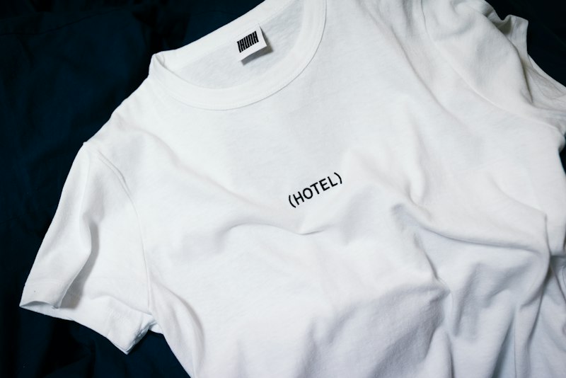 T-shirt collar stitching detail